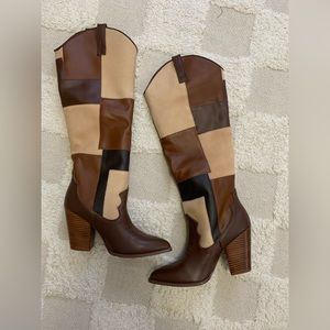 Never Worn 🤠 Steve Madden Lasso Multi Color Leather Boots